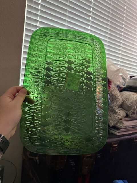 Regent 15.75" Green Rectangle Serving Tray Party Supply Christmas New!!!