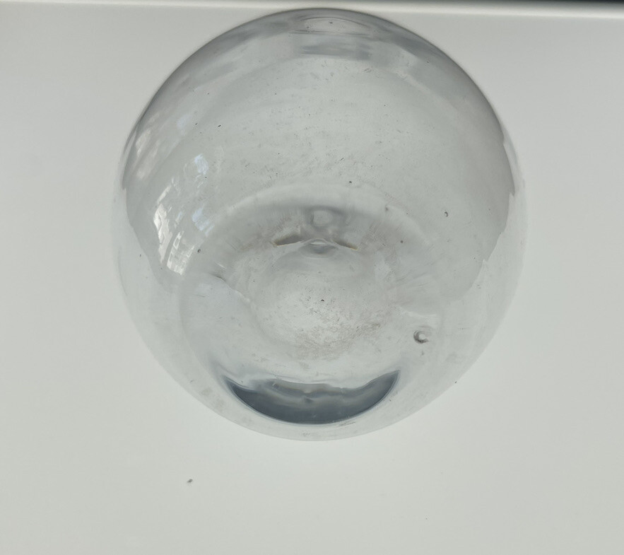 Small Clear Tear Drop Shaped Vase 7”, Excellent Condition