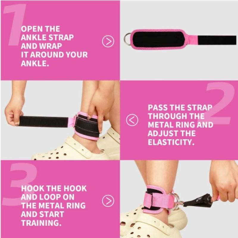 Ankle Strap for Cable Exercise Machines, Work Out Cuff Attachment for Home & Gym
