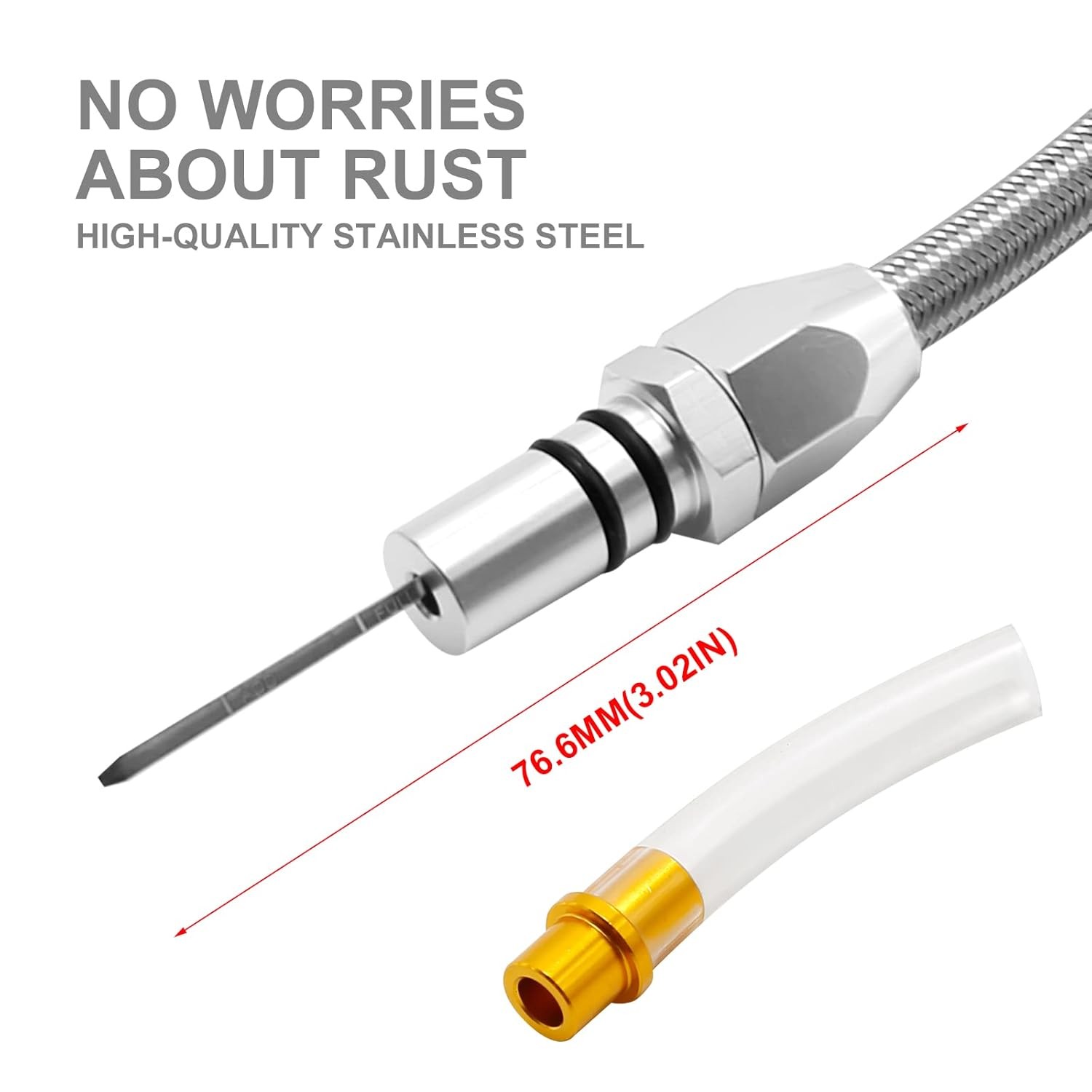 Flexible Stainless Transmission Dipstick For GM Chevy TH350 TH400 Turbo SBC BBC