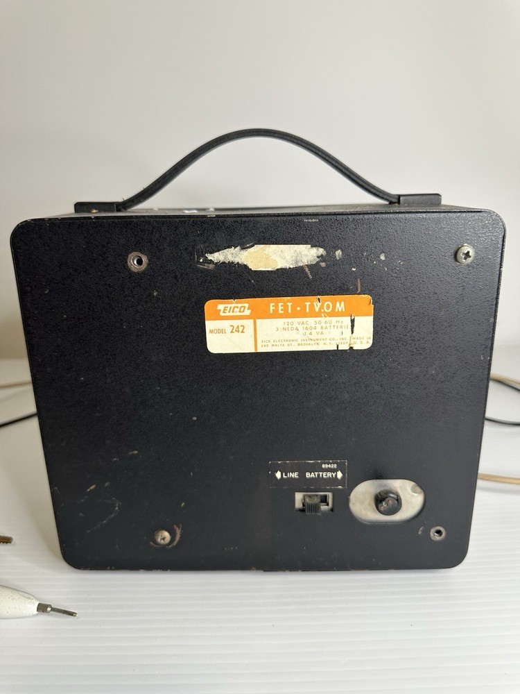 Vintage Eico 242 Solid State FET - TVOM Multimeter w/Probe UNTESTED For Parts