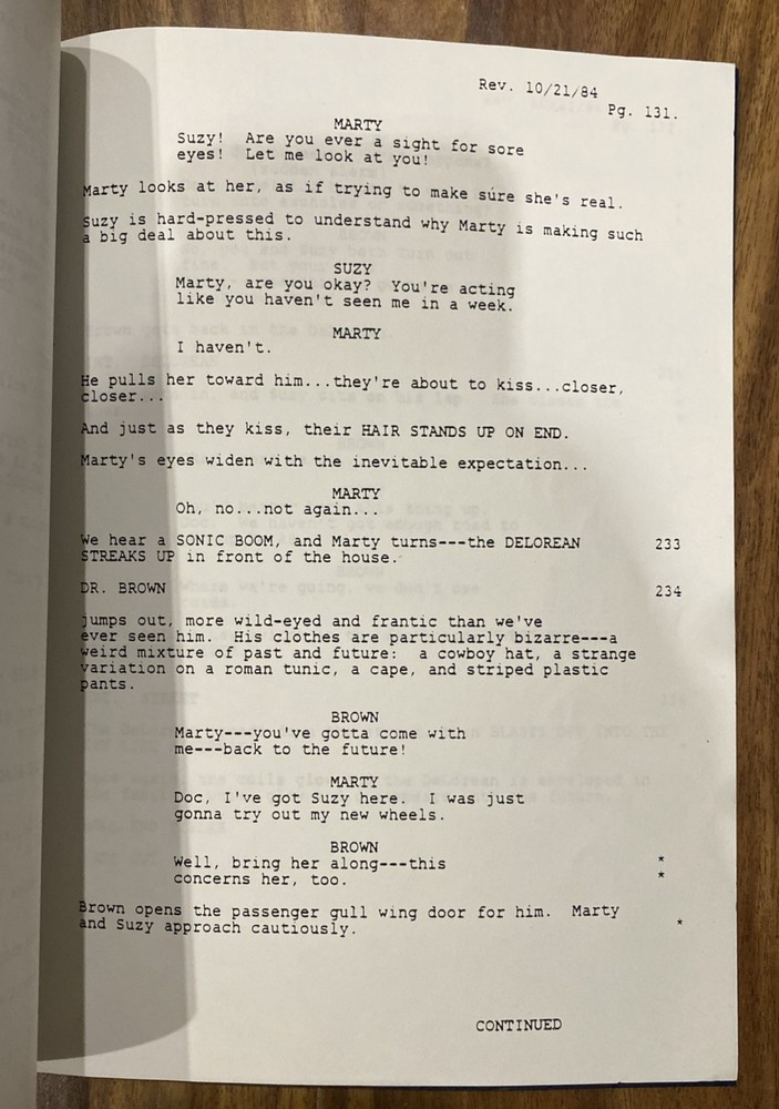 Back to the Future Vintage Script - Fourth Draft (1985) - OFFERS ACCEPTED