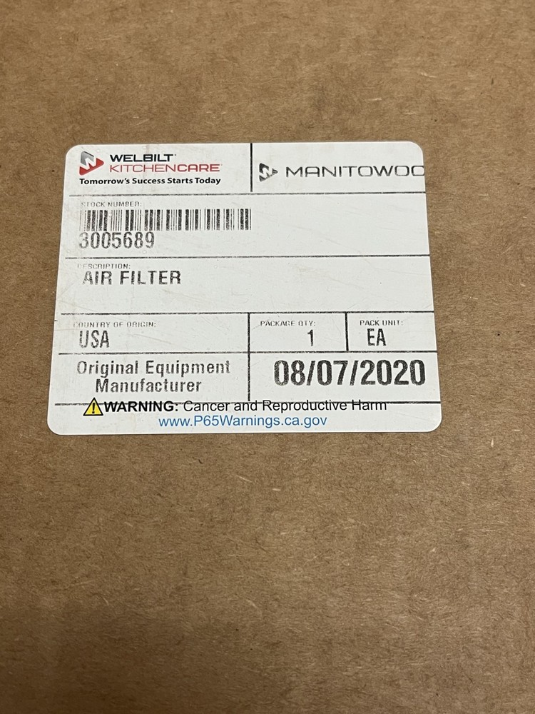 Manitowoc 3005689 Air Filter