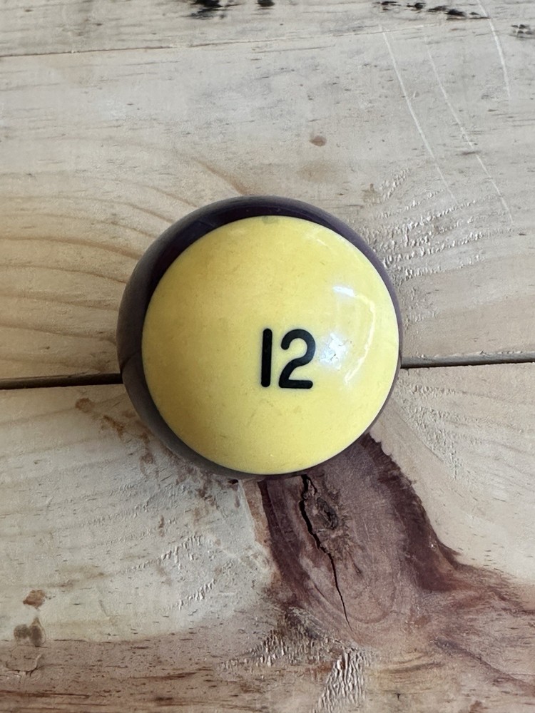 Vintage Bakelite Billiard Ball Pool Ball #12 Replacement