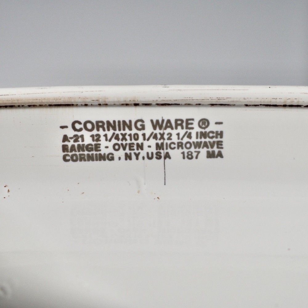 Vintage CorningWare Shadow Iris A-21 Open Roaster Lasagna Baking Dish Pan