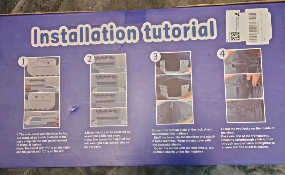 White Lock Sheet Holders For Bed