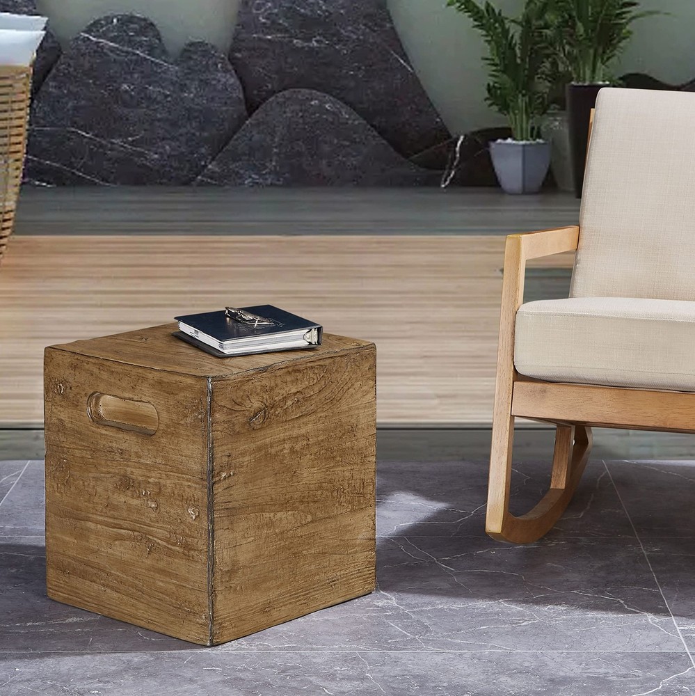 Concrete Stool End Table
