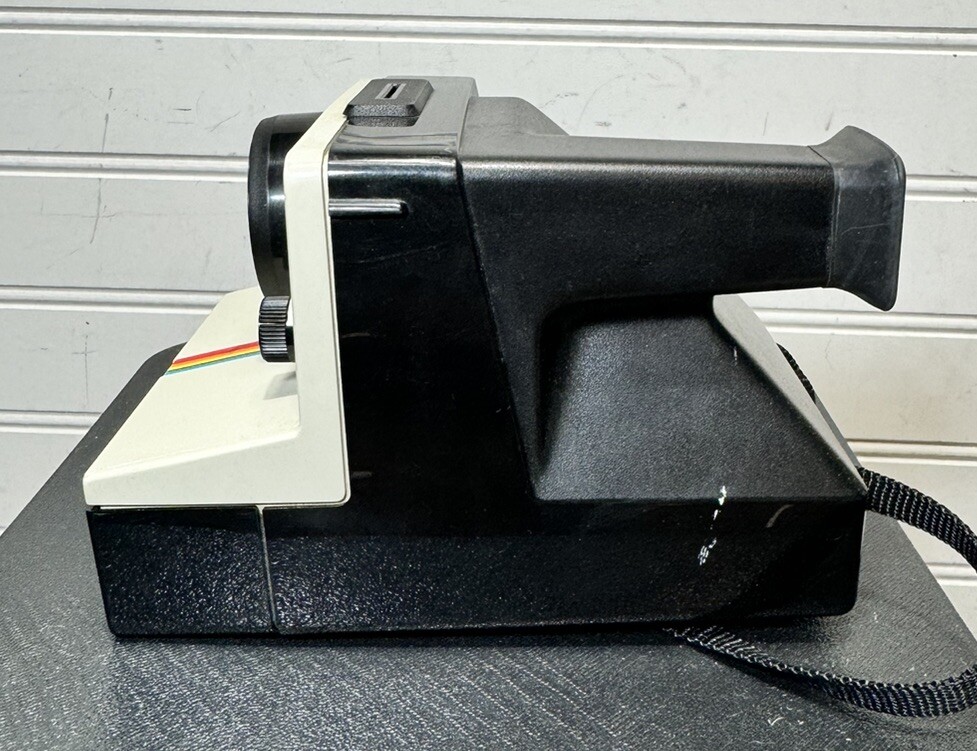 Vintage Polaroid One Step Rainbow Instant Land Camera With Strap UNTested