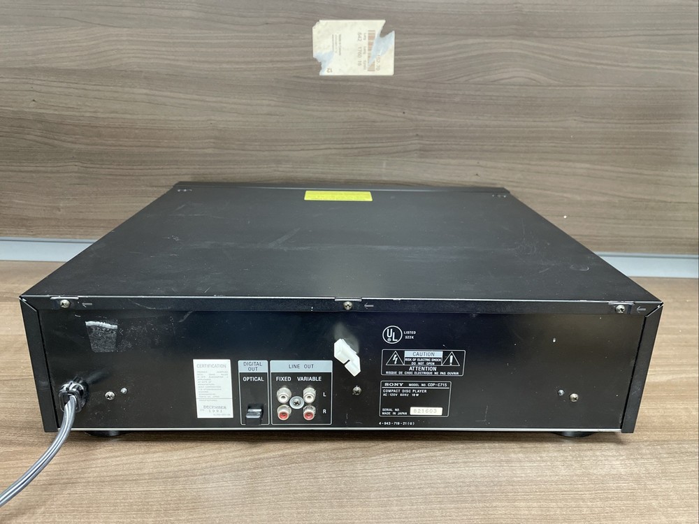 Sony CDP-C715 5-Disc CD Changer, Working