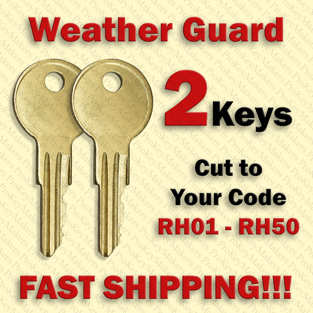 Weather Guard Toolbox Key / (2) TWO KEYS / Select your code RH01 - RH50
