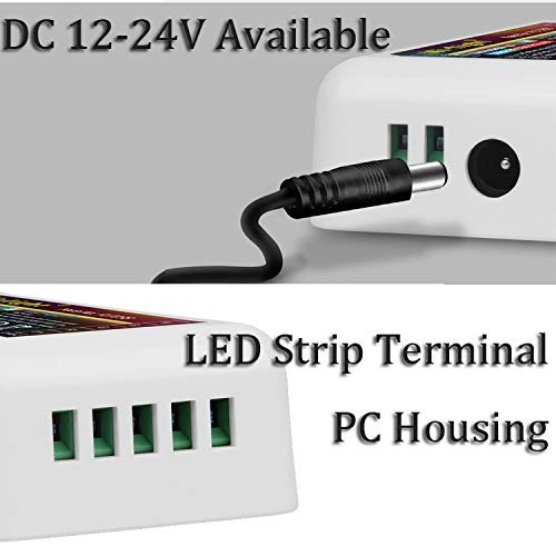 Wireless RGBW LED Controller Kit - 4 Zone Remote, Wi-Fi Compatible, 4CH Multicol