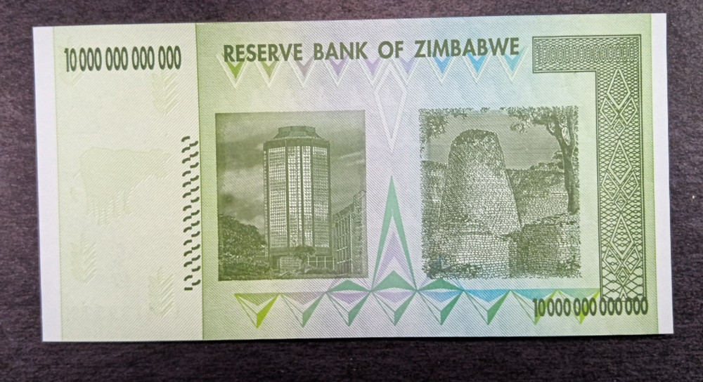 10 TRILLION ZIMBABWE DOLLAR UNC 2008