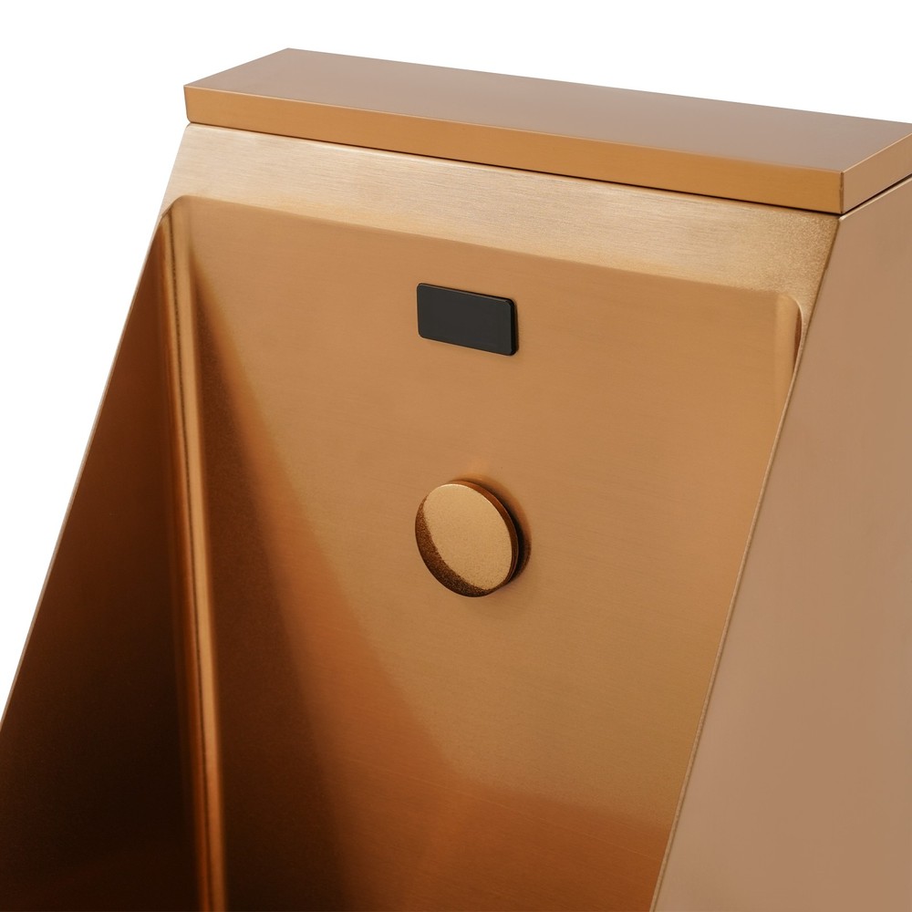 Hidden Wall Mount Sensor Urinal Automatic Sensor Urinal Toilet for Men Rose Gold