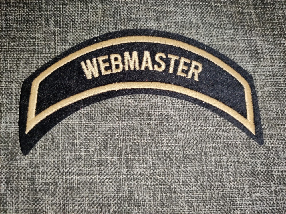 Harley Davidson Owners Group HOG Patch Webmaster Chapter Officers Black & Tan