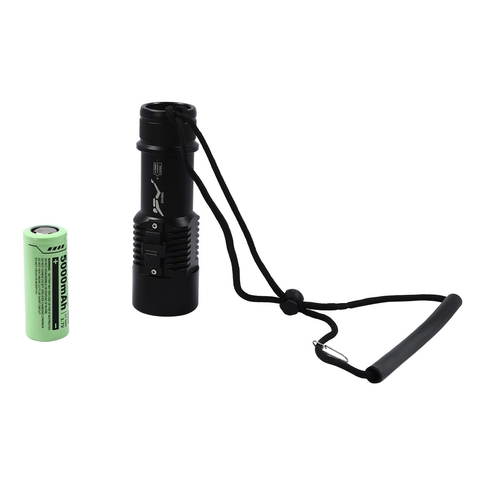 100m Underwater LED Scuba Dive Light Waterproof Rechargeable Diving Flashlight