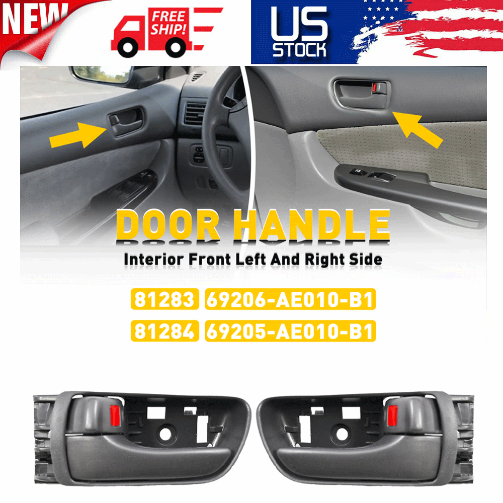 For Toyota Sienna Inner Inside Interior Door Handle Gray Front Left Right Pair