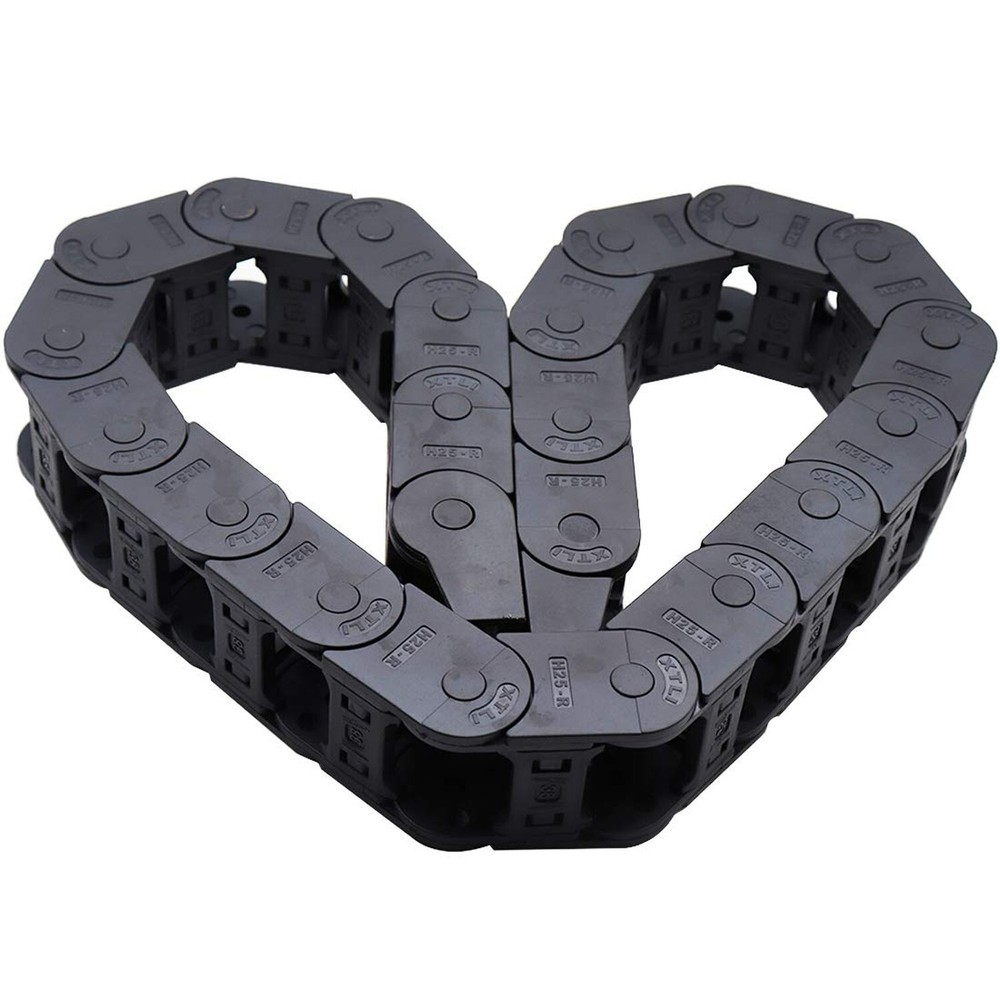 Cable Drag Chain - 1M Long Black CNC Machine Tool Cable Wire Carrier Drag Cha...