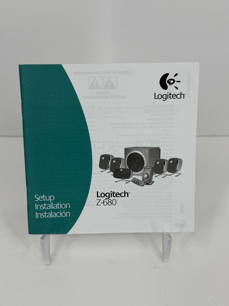 Logitech Z- 680 Setup Guide MANUAL Instructions Booklet