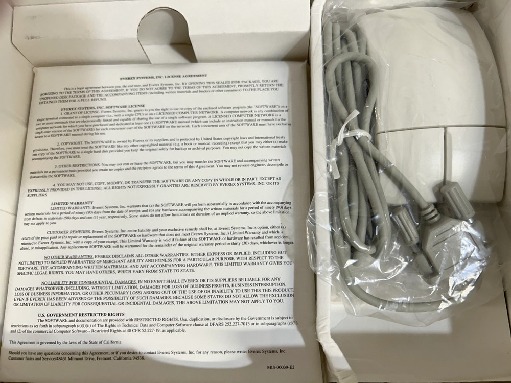 Everex Computer Pkg w/Windows 3.0 & Mouse (new never used)