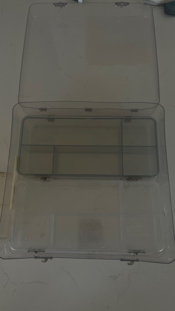 Vintage IBM branded storage cases, plastic coplymer, snap closures, hinged