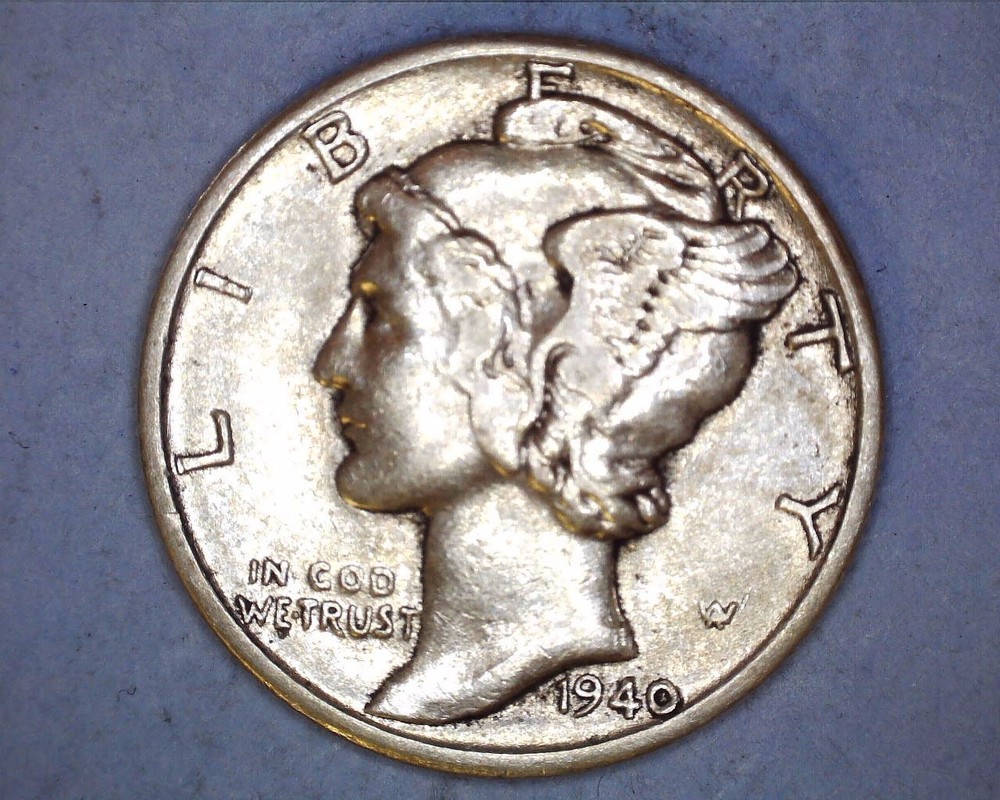 1940-D  Mercury Head Silver Dime ~ AU **310-6