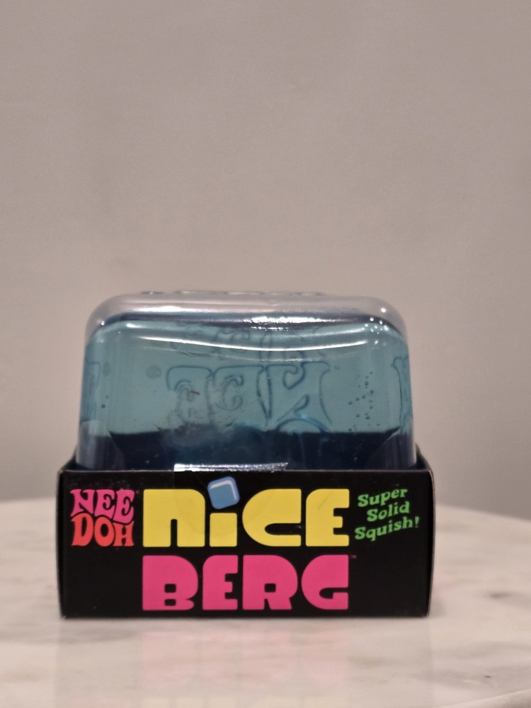 NeeDoh Nice Berg Blue XL Giant Nee Doh Niceberg Solid Squish Cube Ice Block New