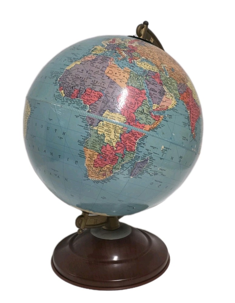 VINTAGE Replogle 10 Inch Reference Globe, Chicago ILL - Gustav Brückmann