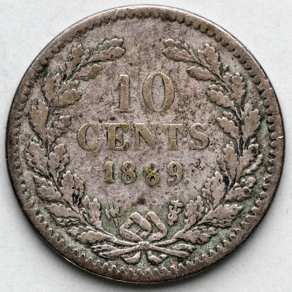 1889 Netherlands 10 Cents