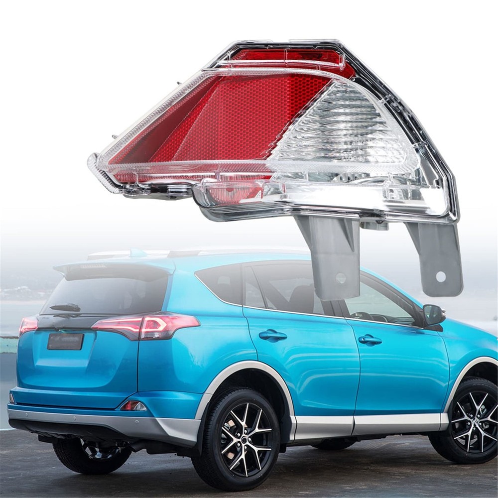 Silscvtt Bumper Tail Light Rear Reflector Assembly Replacement for Rav4 2016-...