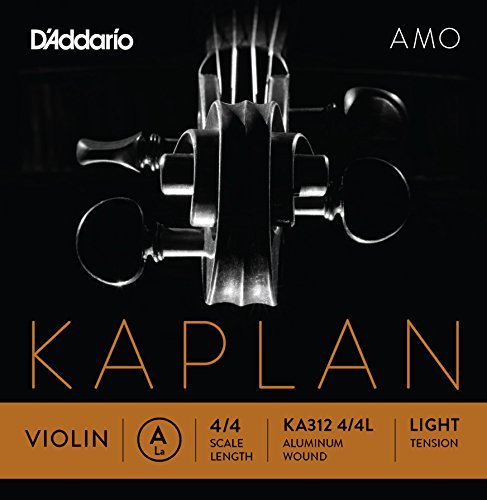 D'Addario Kaplan Amo Violin A String, 4/4 Scale, Light Tension