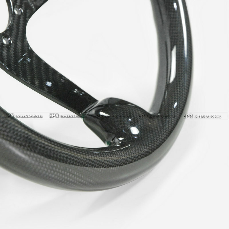 Deep Dish Type Racing Glossy Dry Carbon For UNIVERSAL Steering wheel