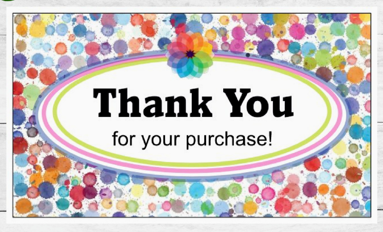 Business Cards, Thank You for Your Purchase Small Business 3.5x2"
