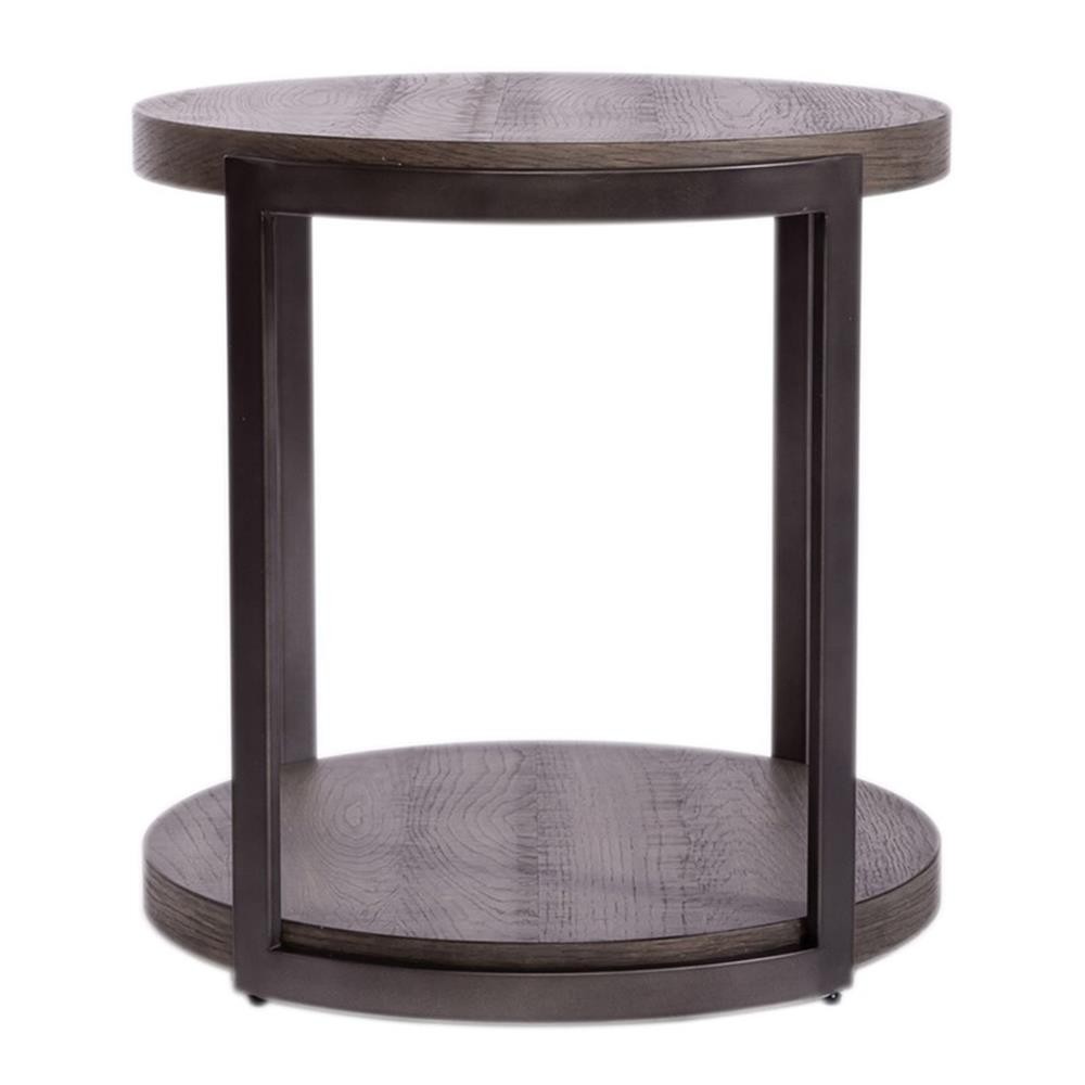 Pemberly Row Modern View Round End Table