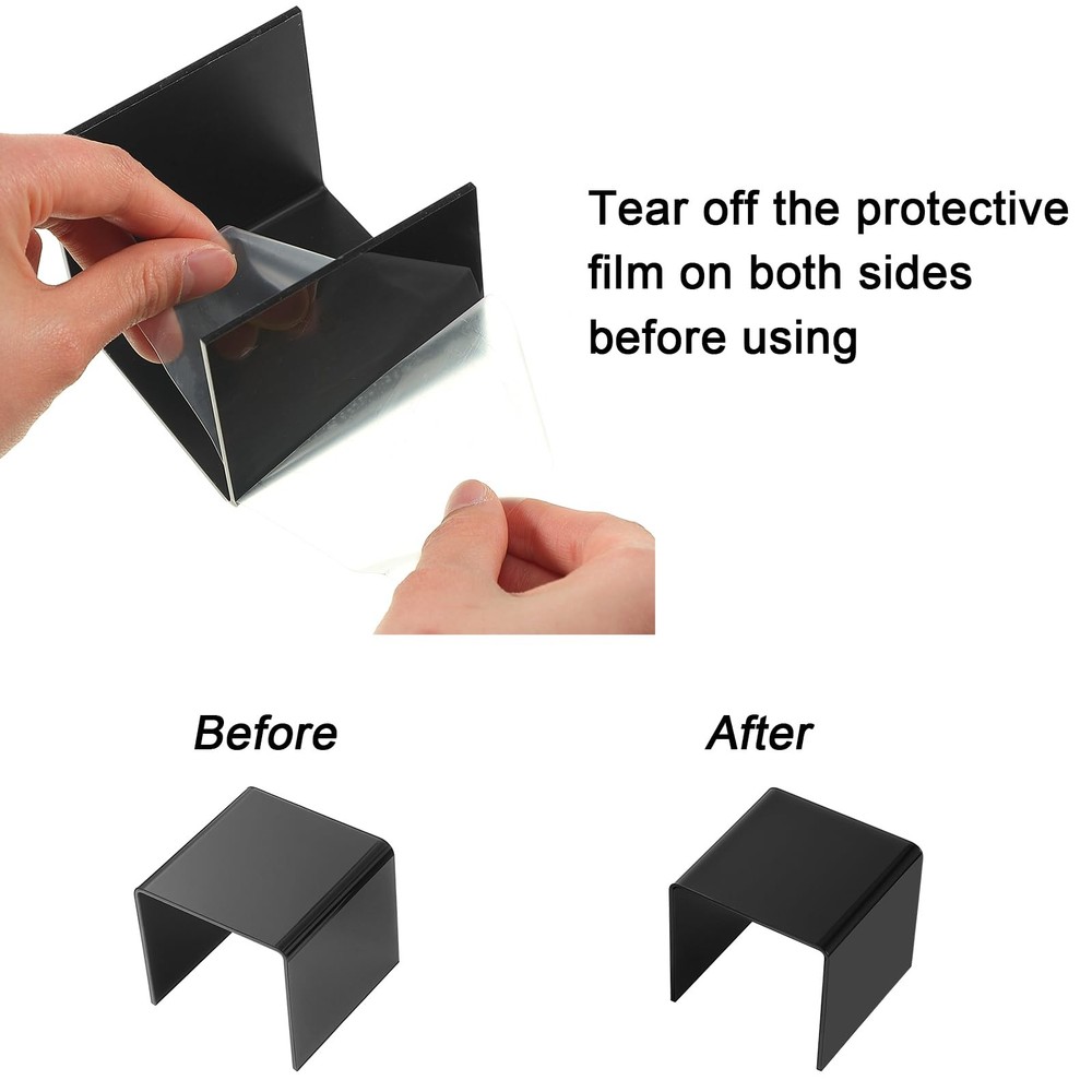 Chuangdi 20 Pcs Acrylic Display Risers, Black Product Medium Set,