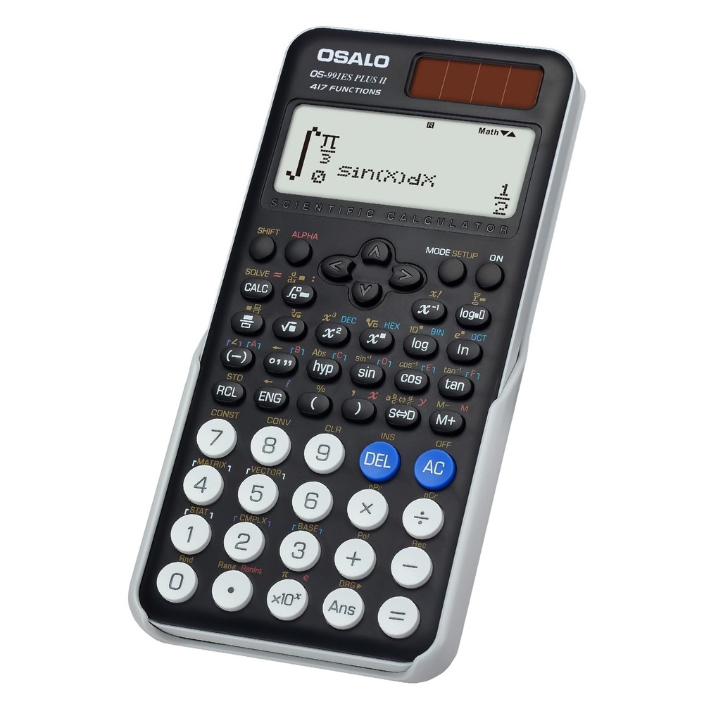 Scientific Calculator 417 Function 2 Line Display Solar Battery OS 991ES