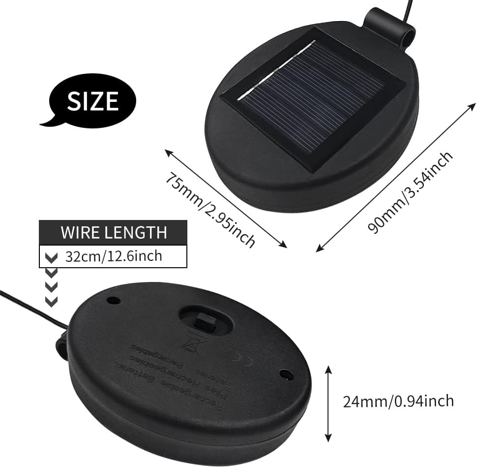 Solar Lantern Light Replacement Top for Flower ,LED Panel 2PCS