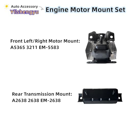 3Pcs Engine Motor Mount Kit - Compatible with Trucks & SUVs (Silverado 3PCS