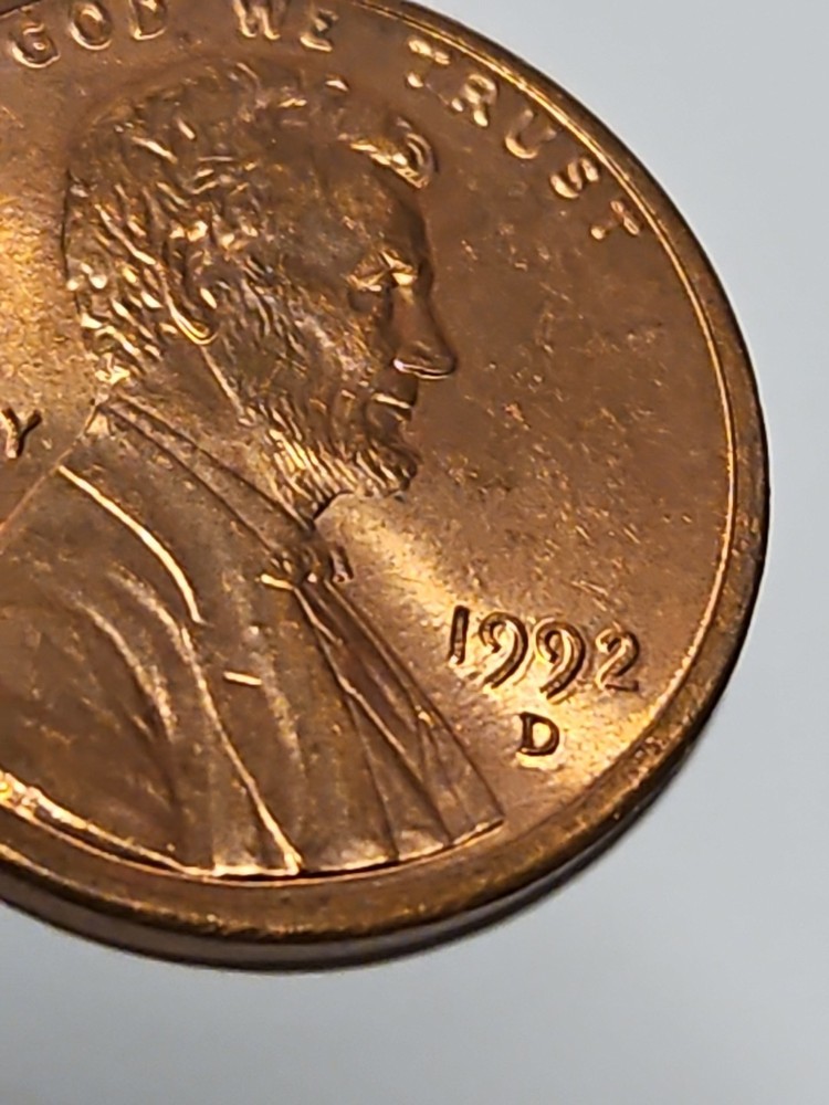 1992, Lincoln Cent DDO Date- Wide "AM"