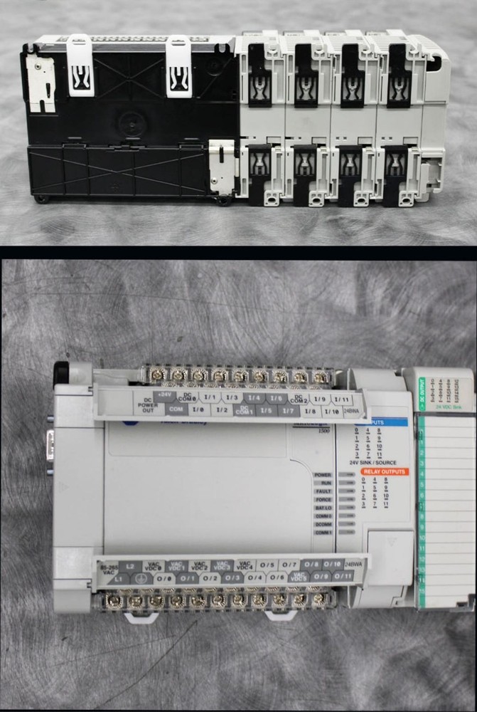 Allen-Bradley MicroLogix 1500 Programmable Controller 1764-24BWA w/ I/O Modules