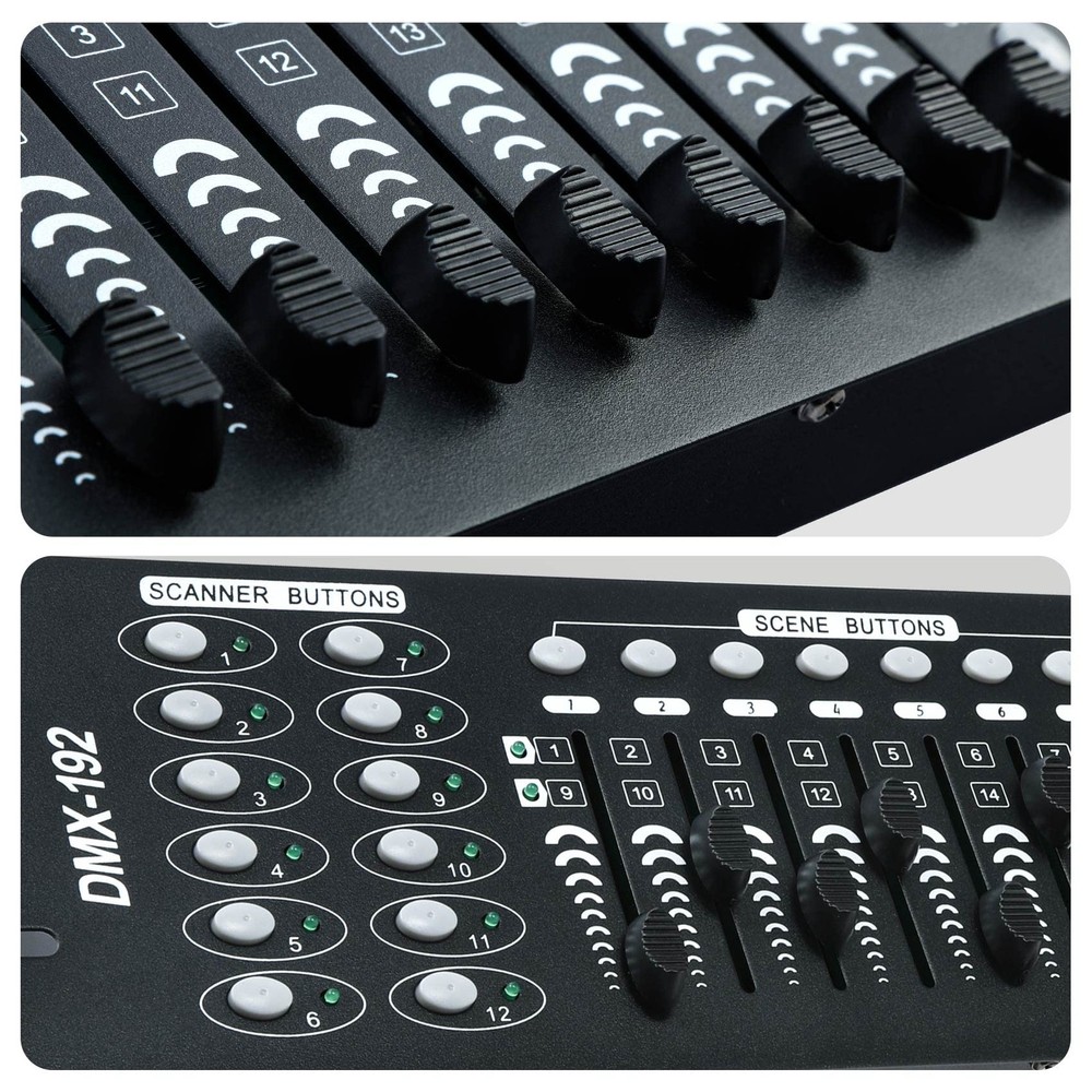 DMX 512 Controller, 192 Channel DMX Light Controller Stage Lighting Console f...