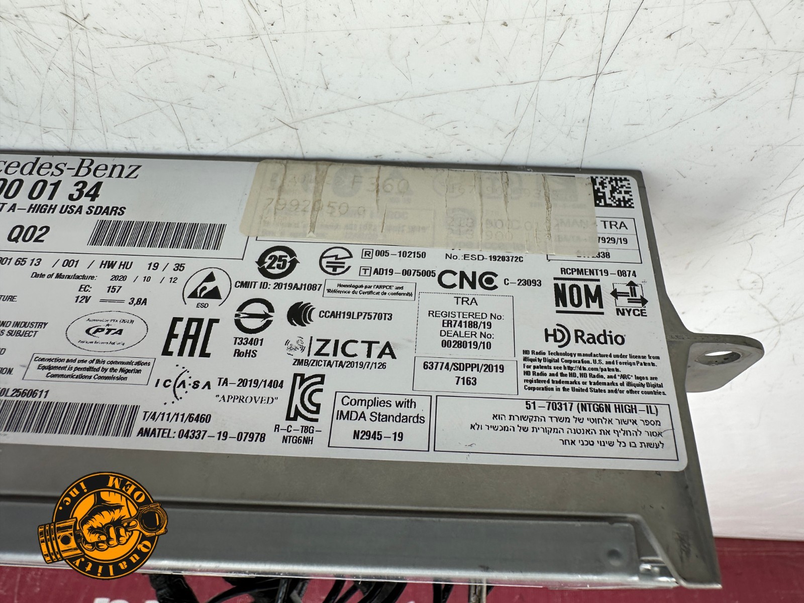 2019-2023 MERCEDES AMG GT E CLASS COMMAND RADIO HEAD UNIT PLAYER RECEIVER OE 25k