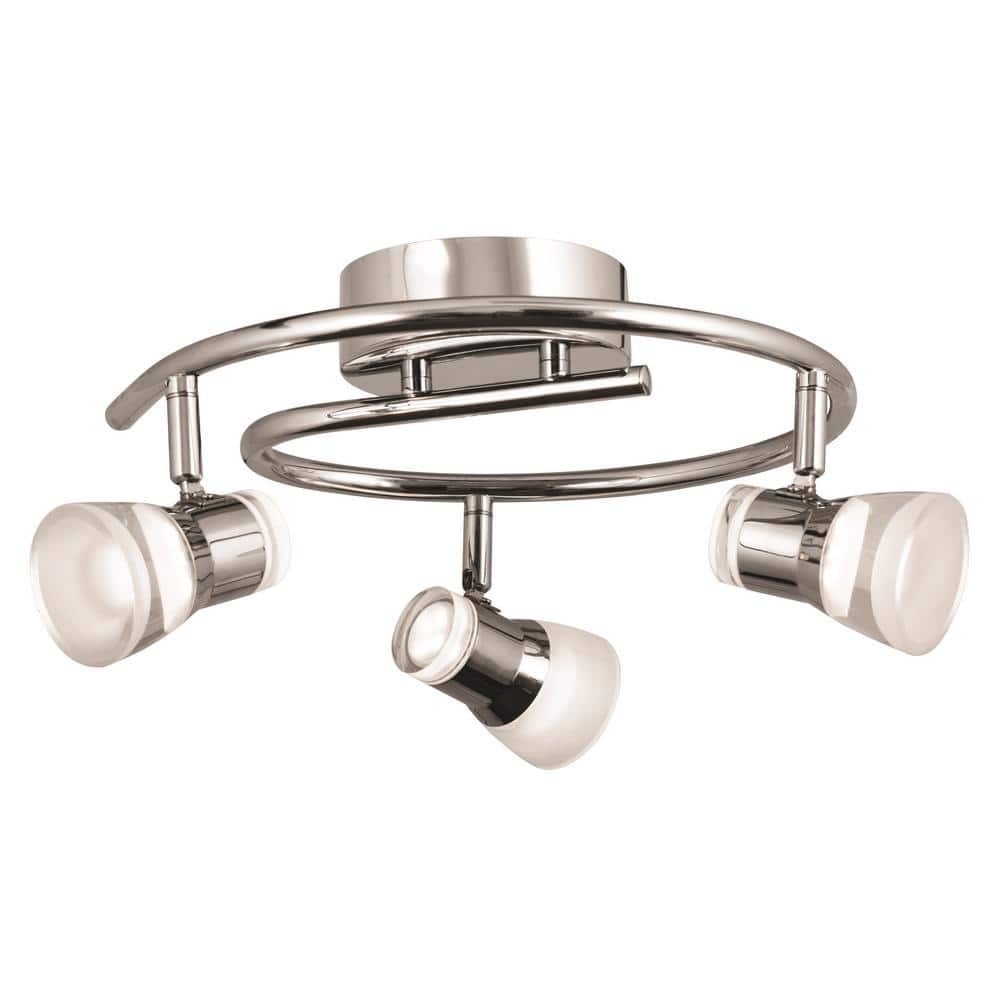 afx Gage 3 Light Led Fixed Rail light fixture Chrome