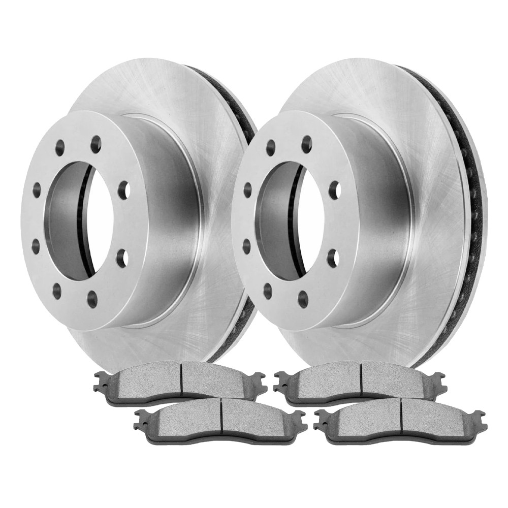 Front Brake Rotors & Ceramic Pads Kit for Dodge Ram 2500 2003-2008 8 Lug