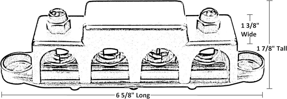 Marine Battery Power Distribution Block