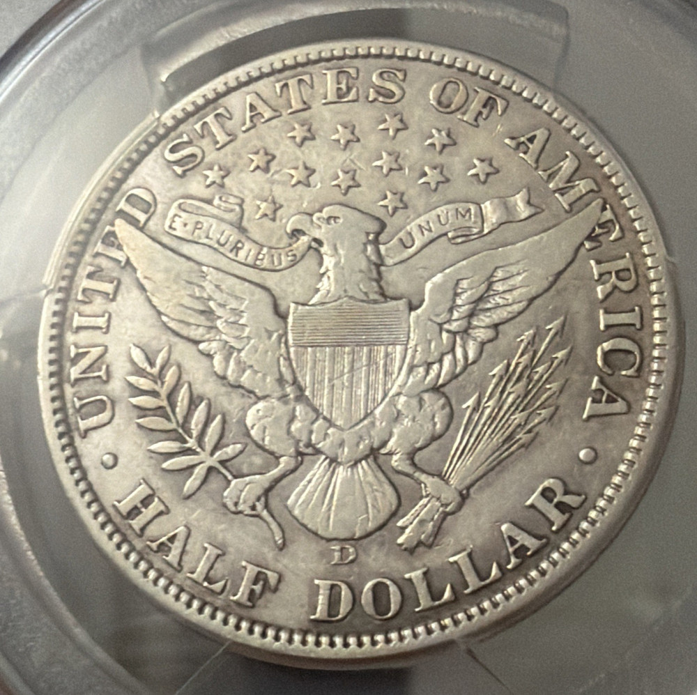 1908-D BARBER HALF DOLLAR - PCGS - VF DETAILS