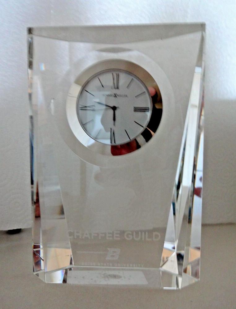 Quest Optical Crystal Tabletop Clock by Howard Miller 645-720