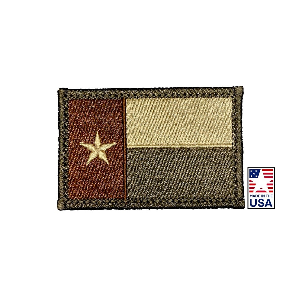 TEXAS FLAG PATCH HOOK BACKING VARIOUS COLORS MADE IN USA
