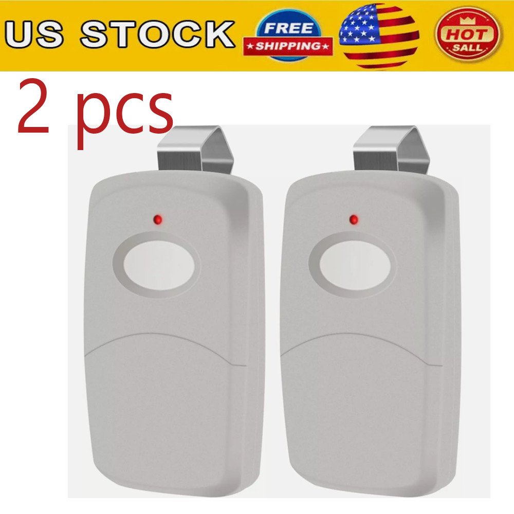 2x Garage Door Opener 1-Button Remote Grey for Linear Multi-Code 3089 308911