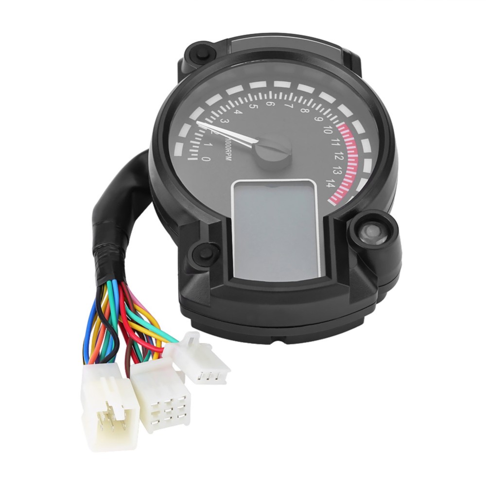 Waterproof Motorcycle Speedometer Speed Sensor Odometer Tachometer LCD Display