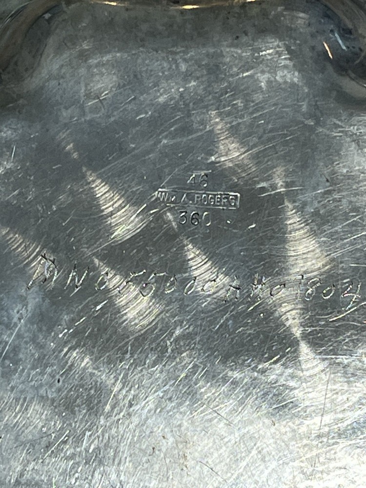 Wm Rogers Silver Plate Bread Tray 360 Vintage Oblong Oval Small Serving